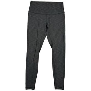 Lululemon Size 8 Wunder Under Hi-Rise Tight Full-On Luxtreme 28" Heathered Black